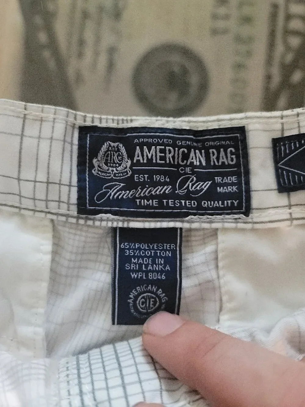 American Rag White Gray Patterned Shorts 31